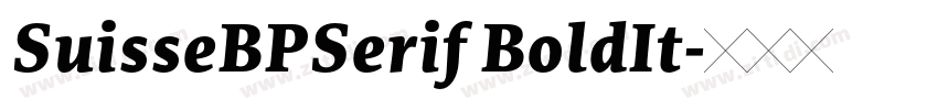 SuisseBPSerif BoldIt字体转换